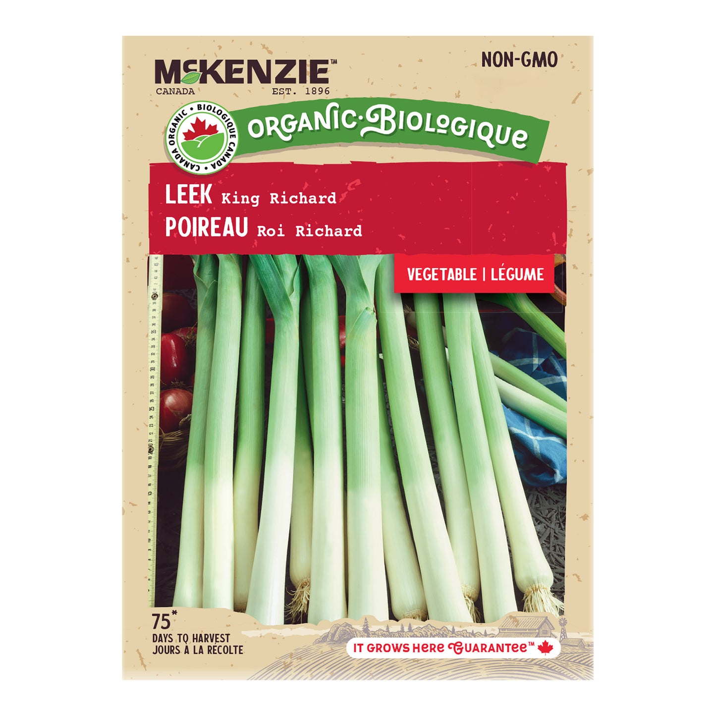 Leek, King Richard Organic Seeds