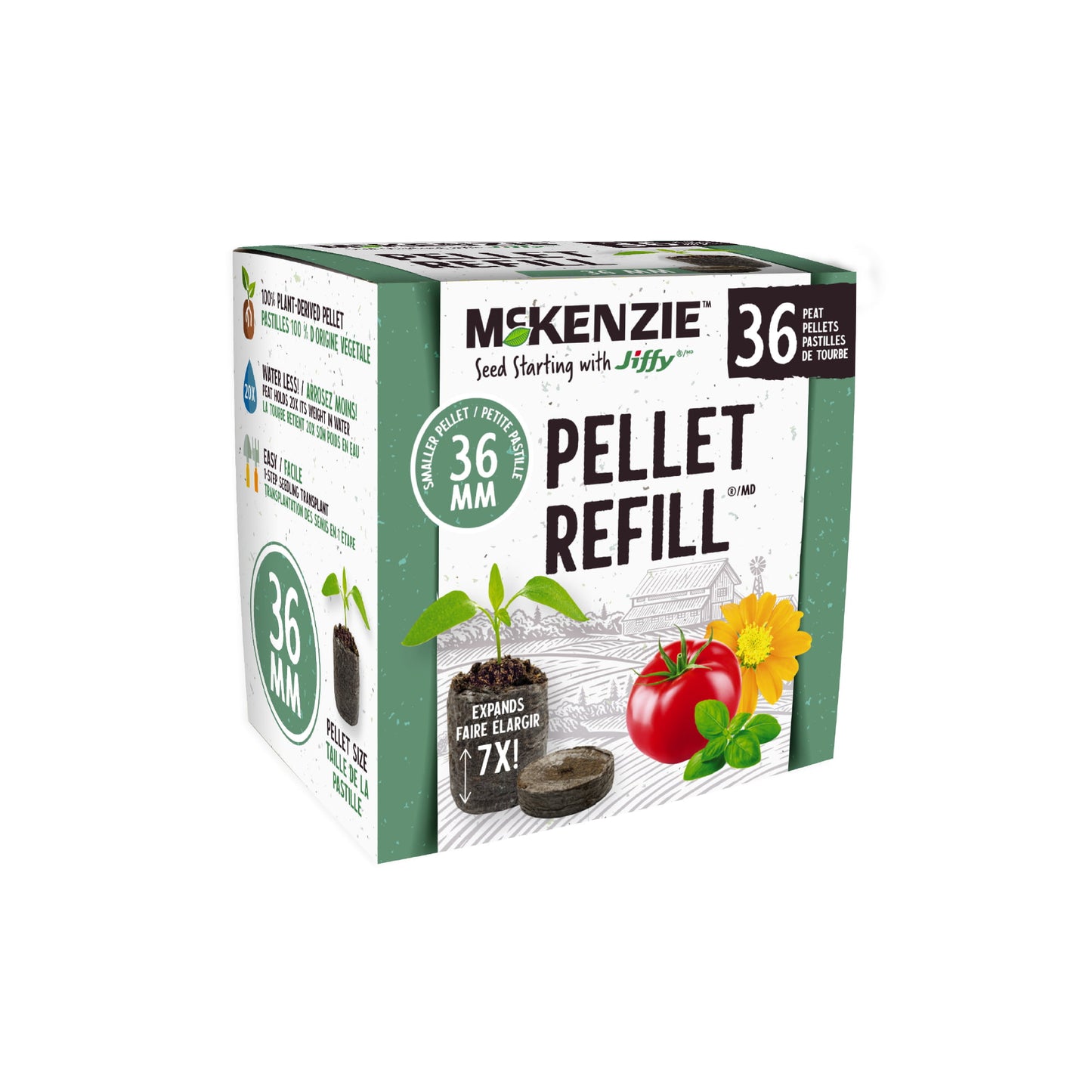 Jiffy Seed Starting 36mm Peat Pellets Refills (36 Pack)