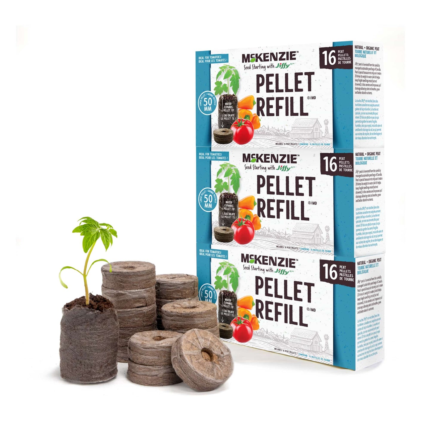 Jiffy Seed Starting 50mm Refill Pack (16 Pellets)