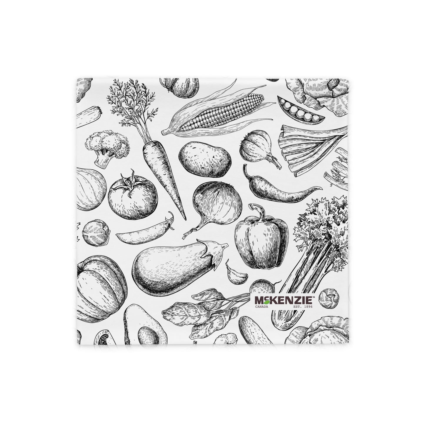 Allover Veggies Pillow case 18"x18" & 22"x22"