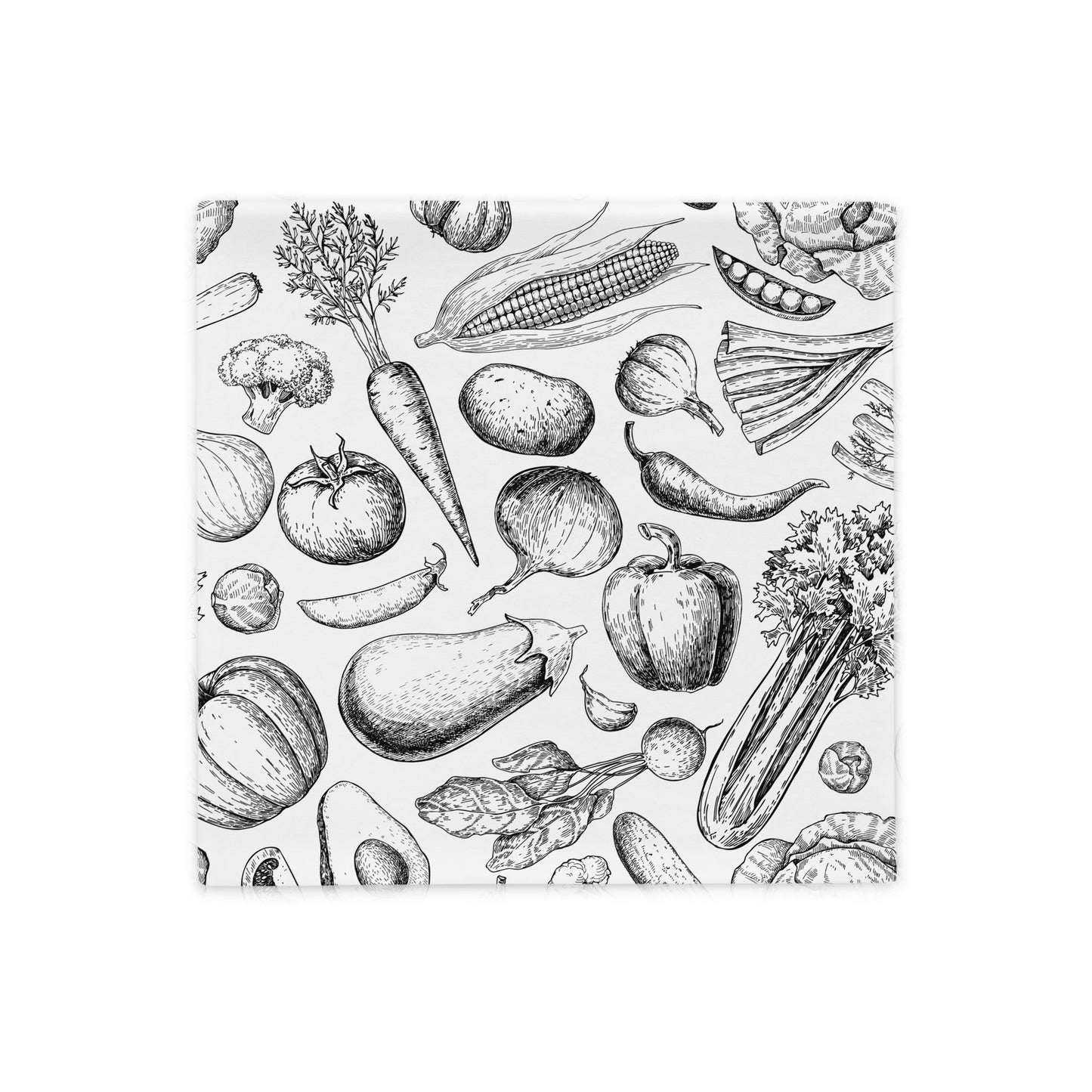 Allover Veggies Pillow case 18"x18" & 22"x22"