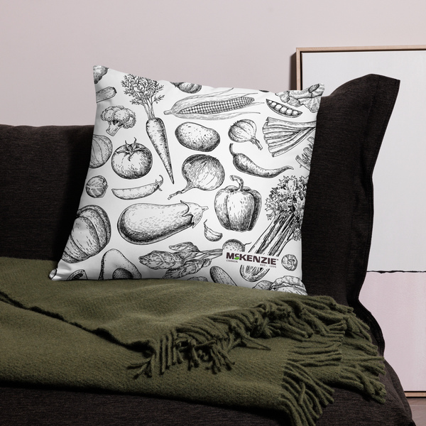 Allover Veggies Pillow case 18"x18" & 22"x22"