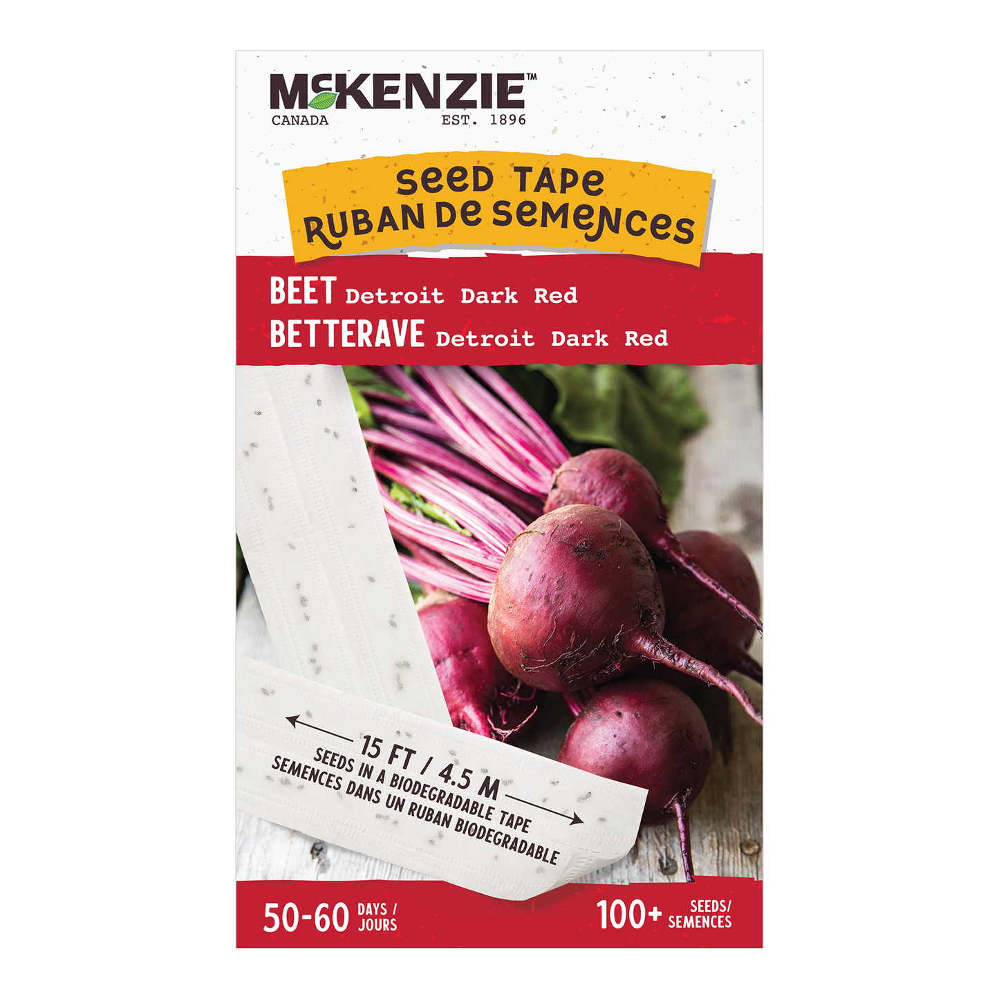 Beet, Detroit Dark Red Seed Tape