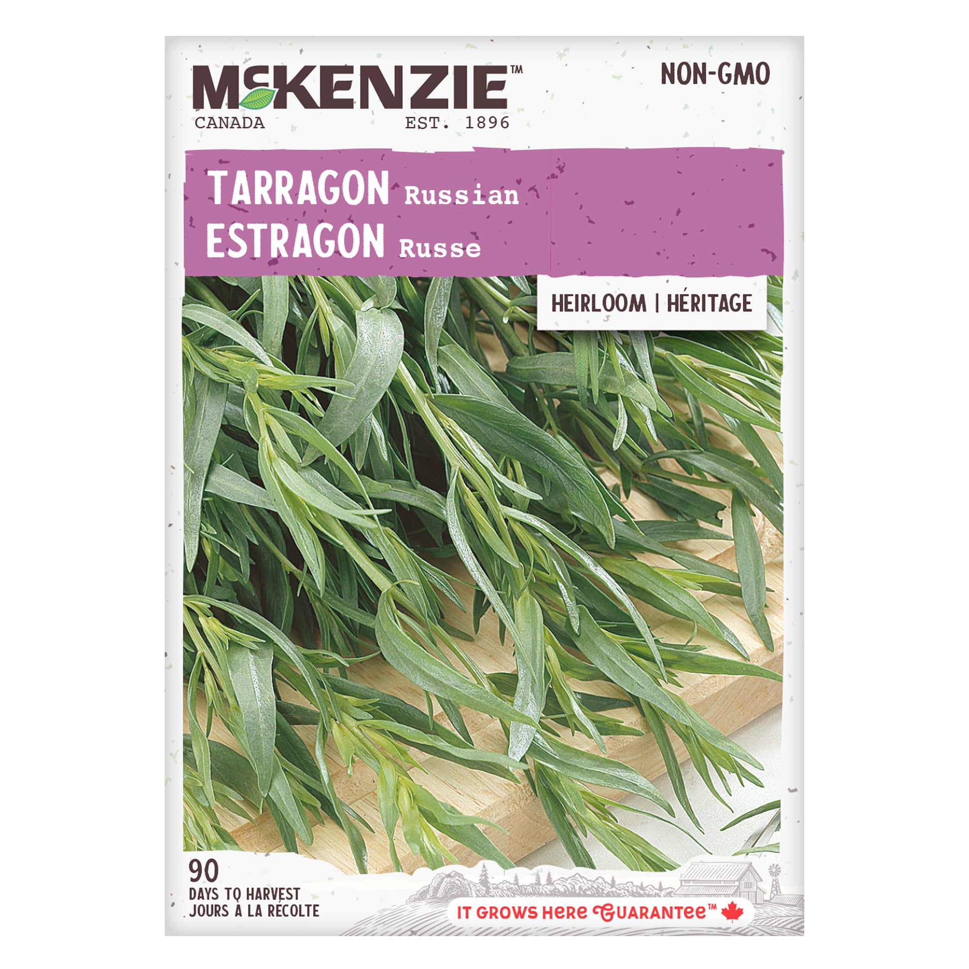 Mckenzie brand tarragon seed packet