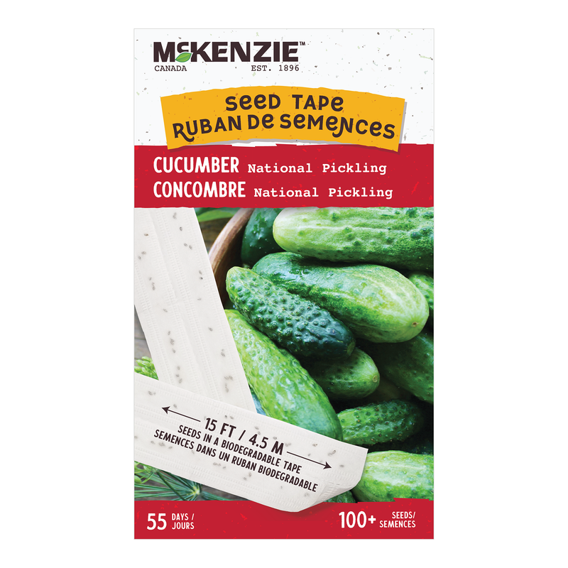 Cucumber Seed Tape, National Pickling McKenzie Seeds