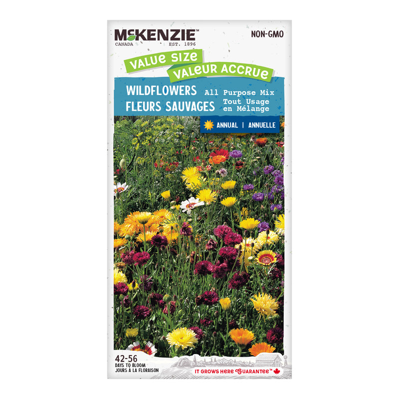 Wildflower Seeds, All Purpose Mix Jumbo Pack McKenzie Seeds