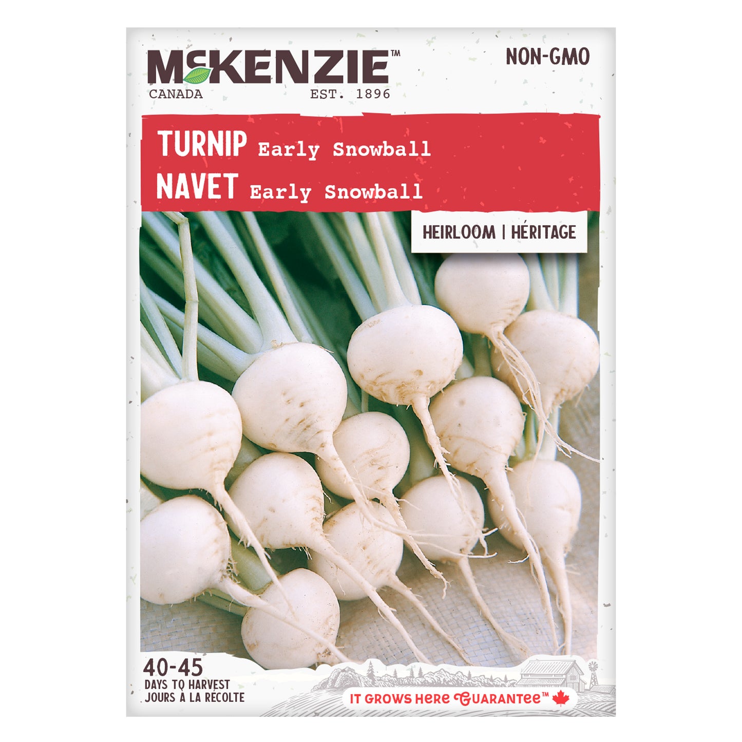 Mckenzie brand turnip seed packet