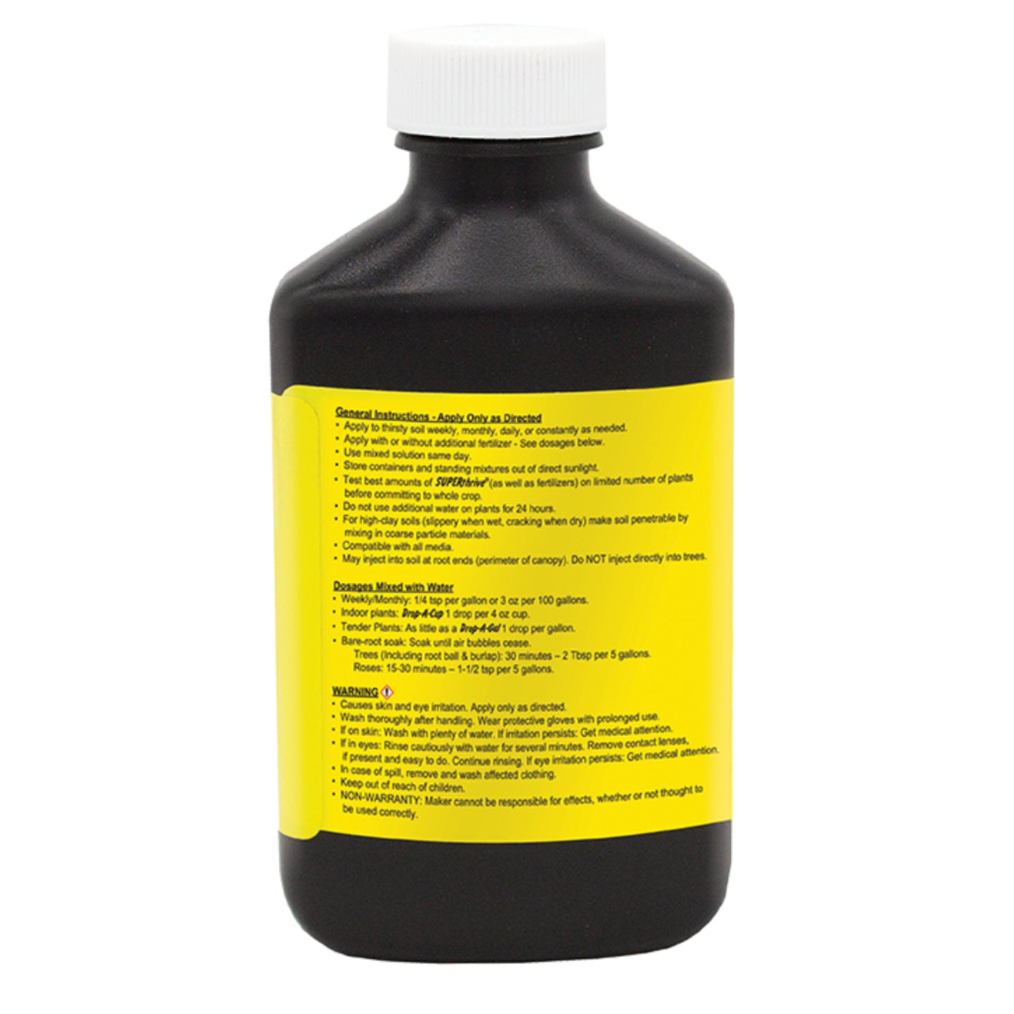 A bottle of SUPERthrive plant vitamin solution with kelp, 4 ounces, with label and instructions.