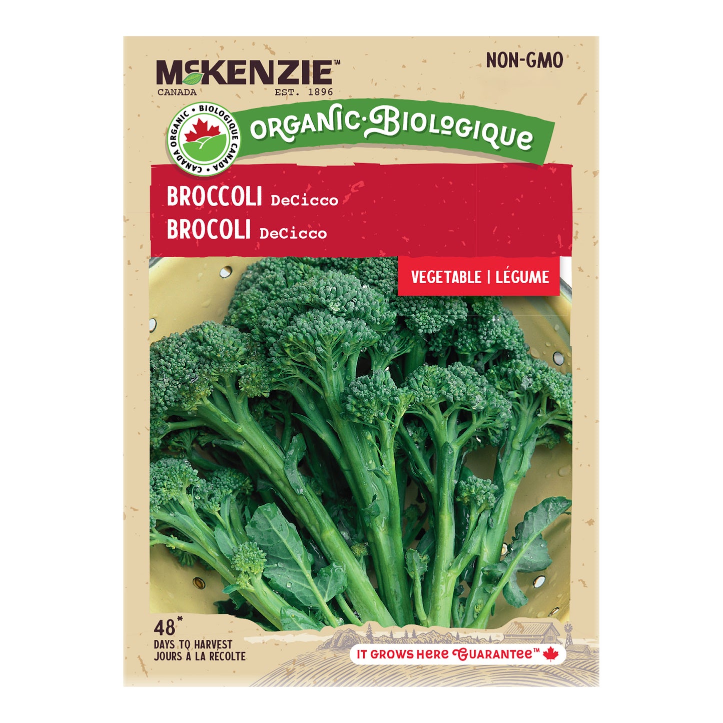 Organic Broccoli Seeds, De Cicco