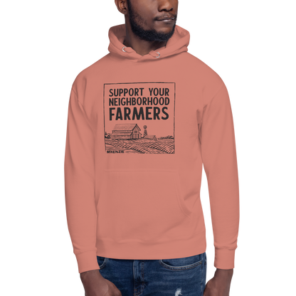 "Support Your Neighborhood Farmers" Cotton Unisex Hoodie