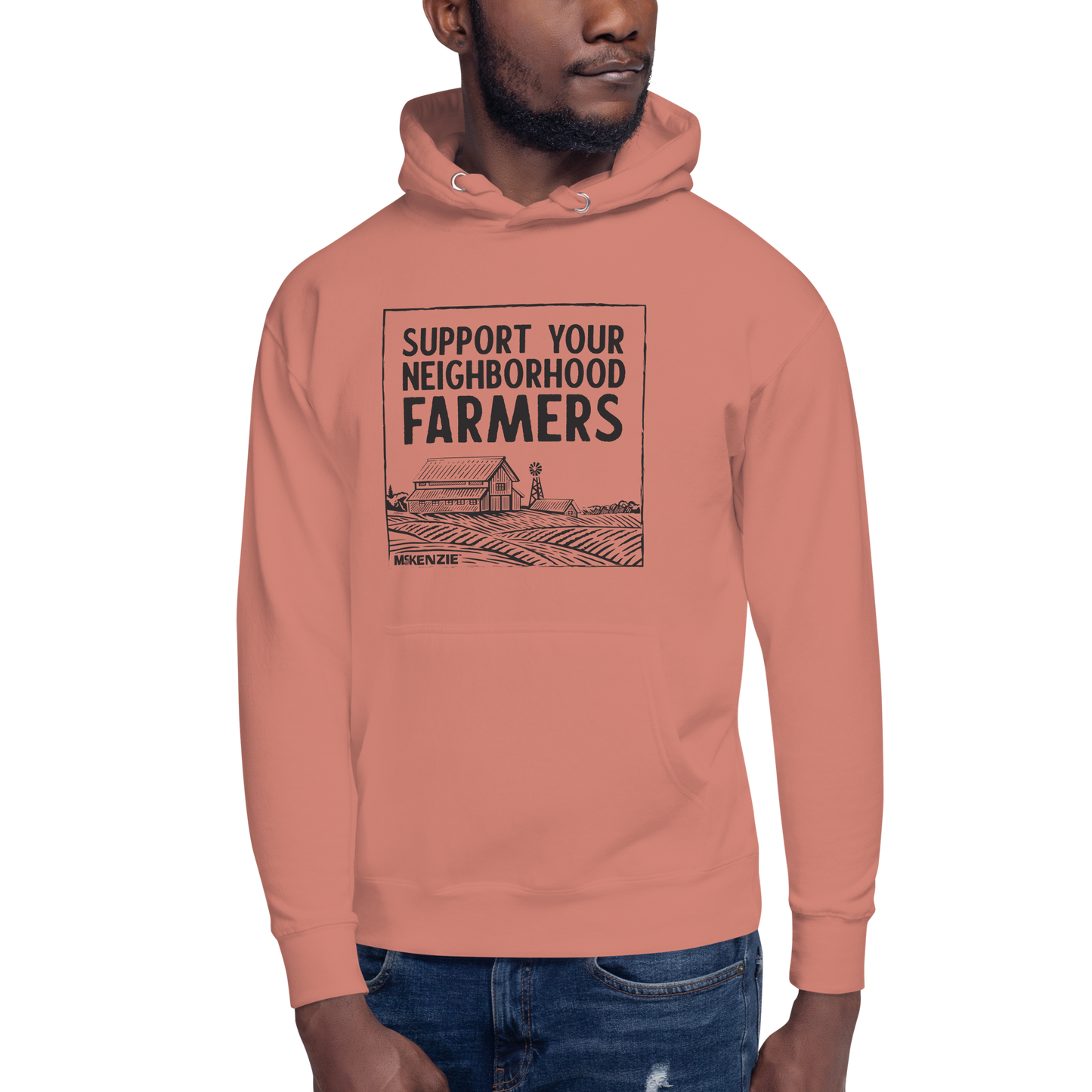 "Support Your Neighborhood Farmers" Cotton Unisex Hoodie