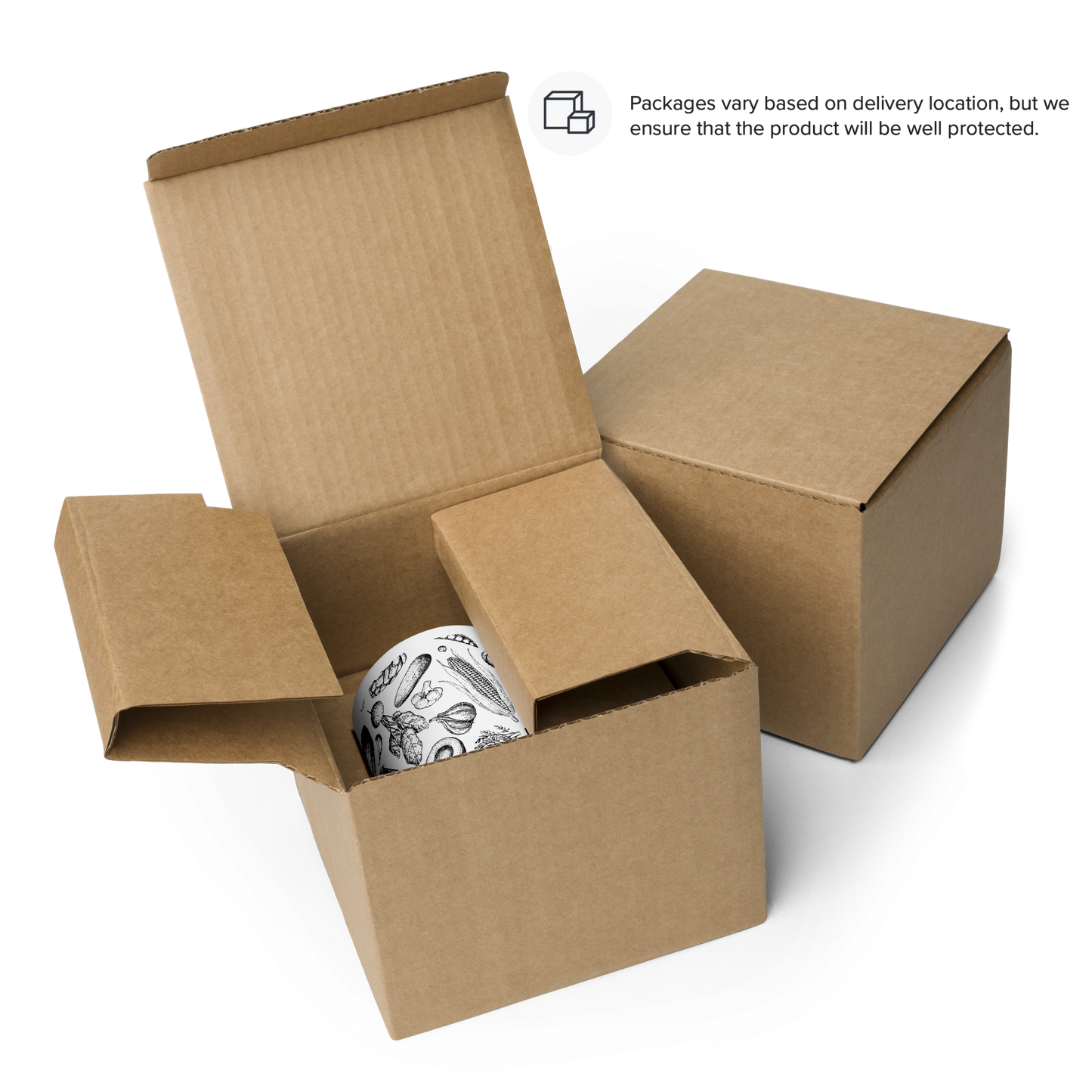 Allover Veggies Ceramic Mug-in-box