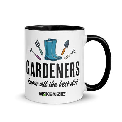 "Gardner's Know All the Best Dirt" Black Mug Gif