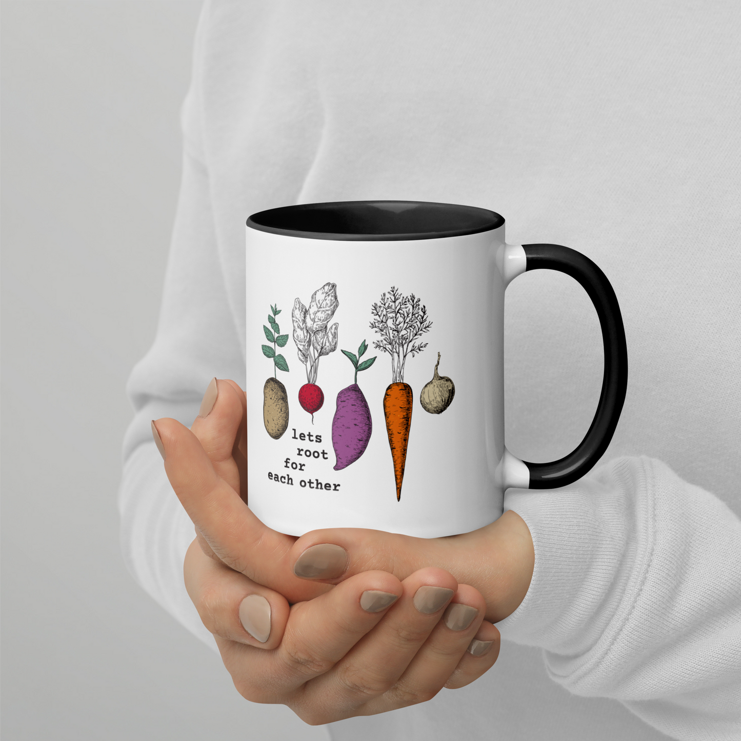 "Lets Root for Each Other" Ceramic Mug, 11 oz