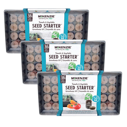 Jiffy Seed Starting Kit, 36 Cell 50mm Peat Pellets