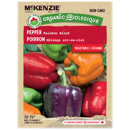 Pepper, Rainbow Blend Organic Seeds