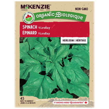 Spinach, Viroflay Organic Seeds