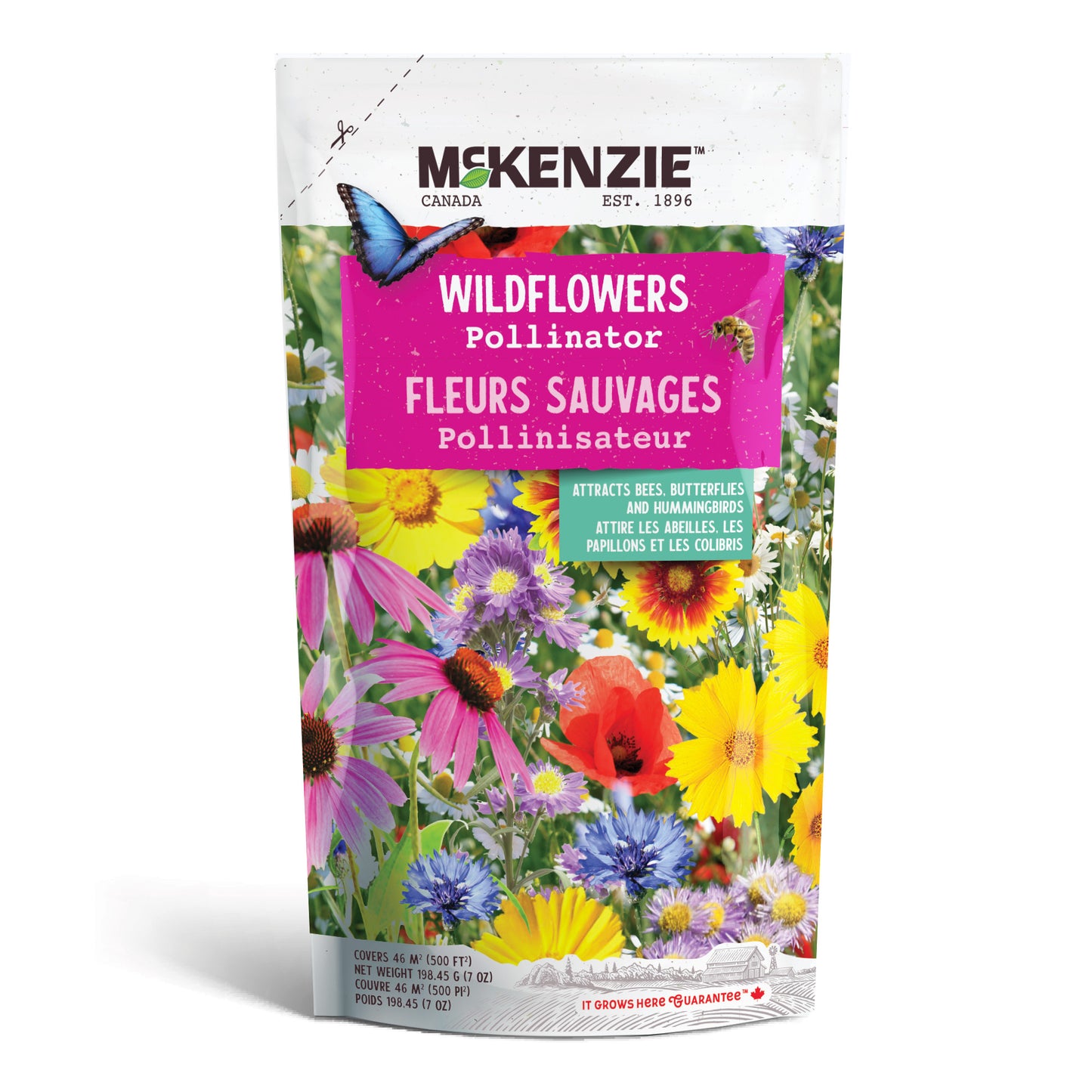 Wildflower Pollinator Mix Seeds Shaker Bag – Attract Bees – McKenzie Seeds