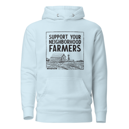 "Support Your Neighborhood Farmers" Cotton Unisex Hoodie