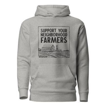 "Support Your Neighborhood Farmers" Cotton Unisex Hoodie