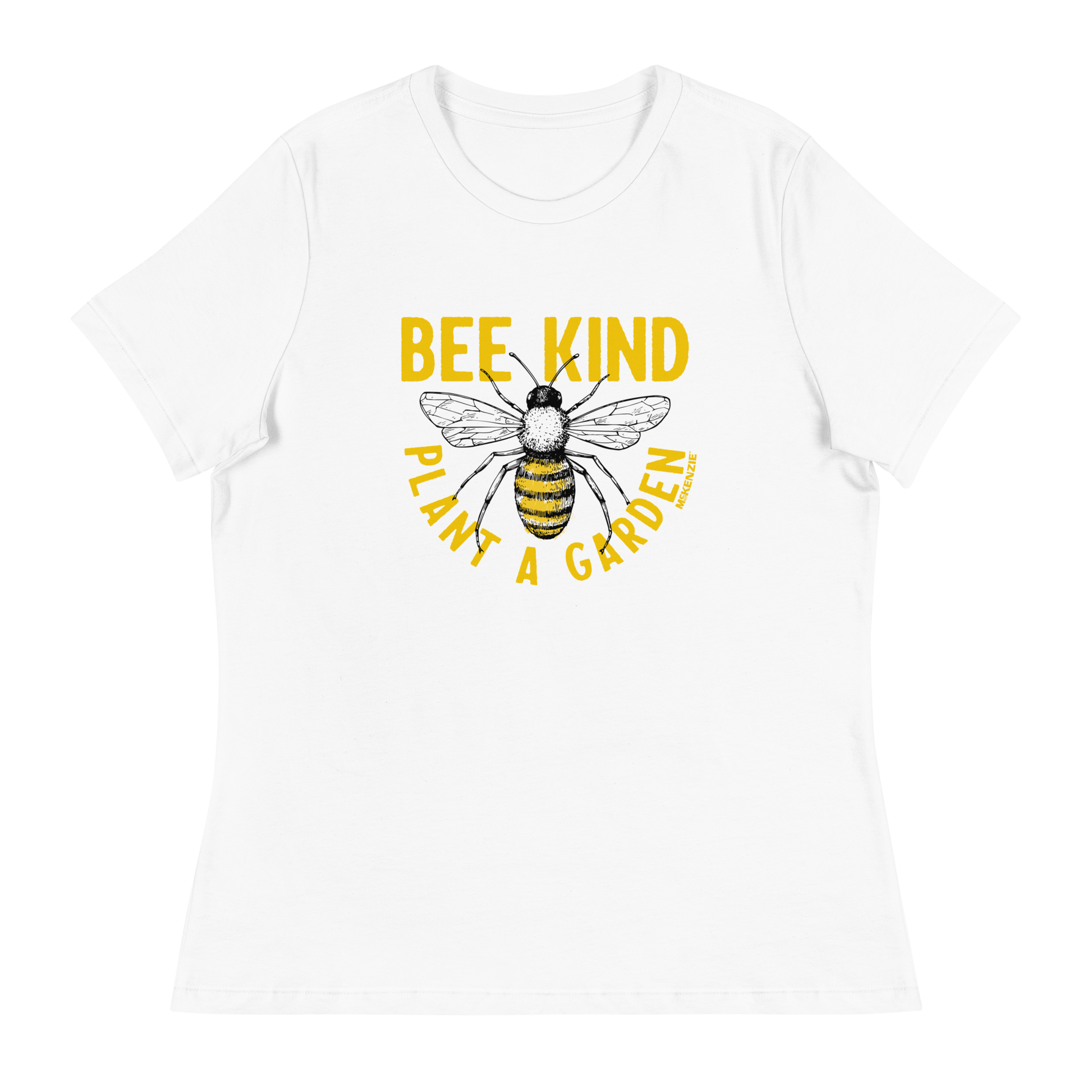 Bee Kind Plant A Garden Woman s T Shirt McKenzie Seeds March