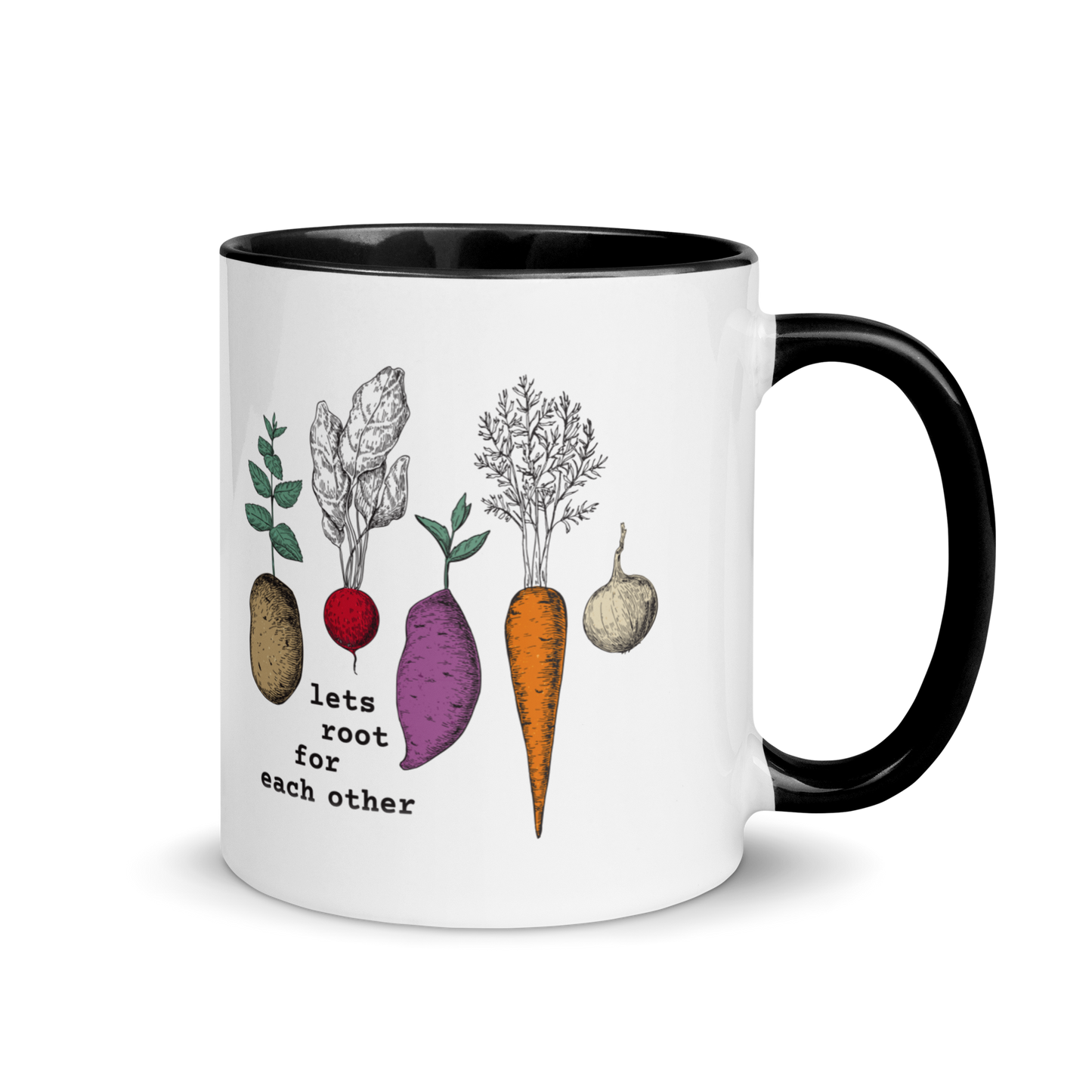 "Lets Root for Each Other" Ceramic Mug, 11 oz