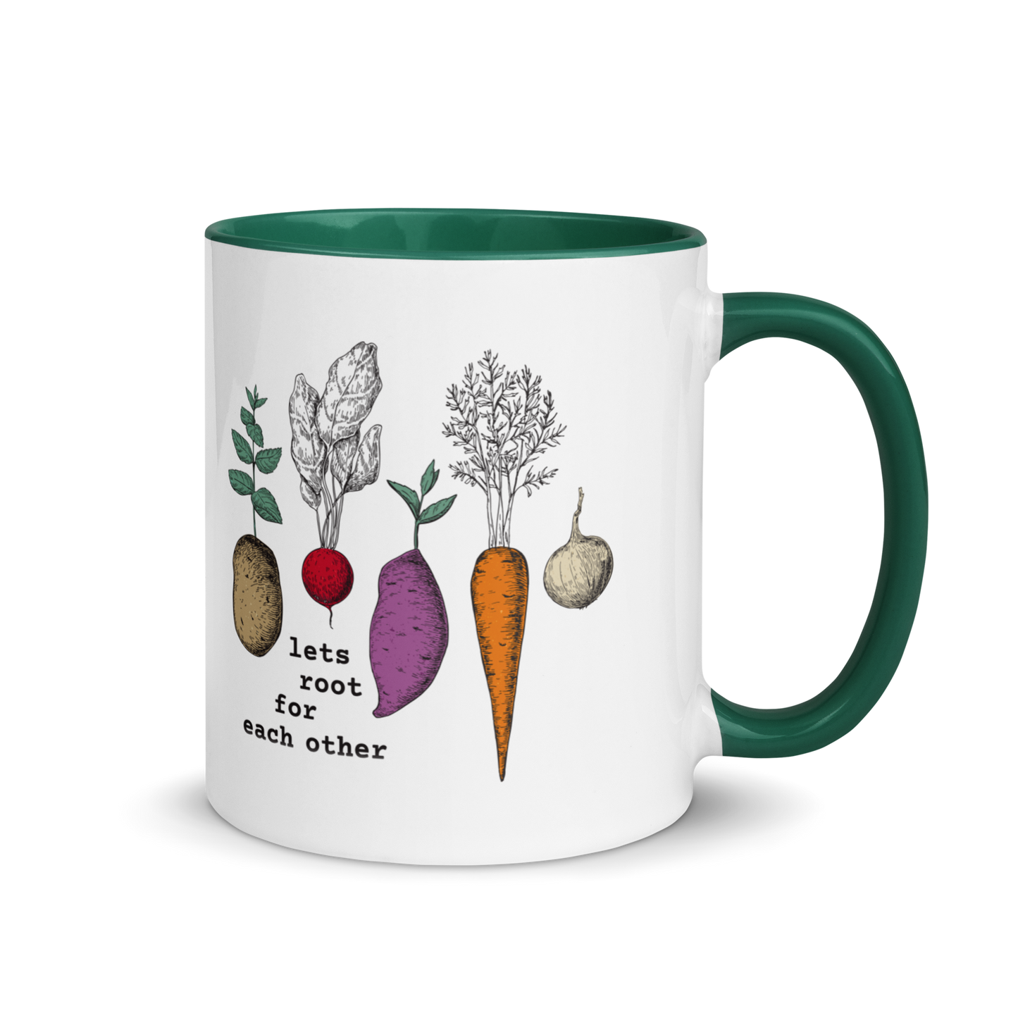 "Lets Root for Each Other" Ceramic Mug, 11 oz