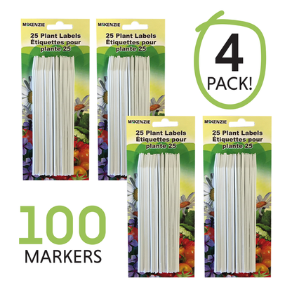 McKenzie Seeds Reusable Label Plant Markers - Pack of 4 packages