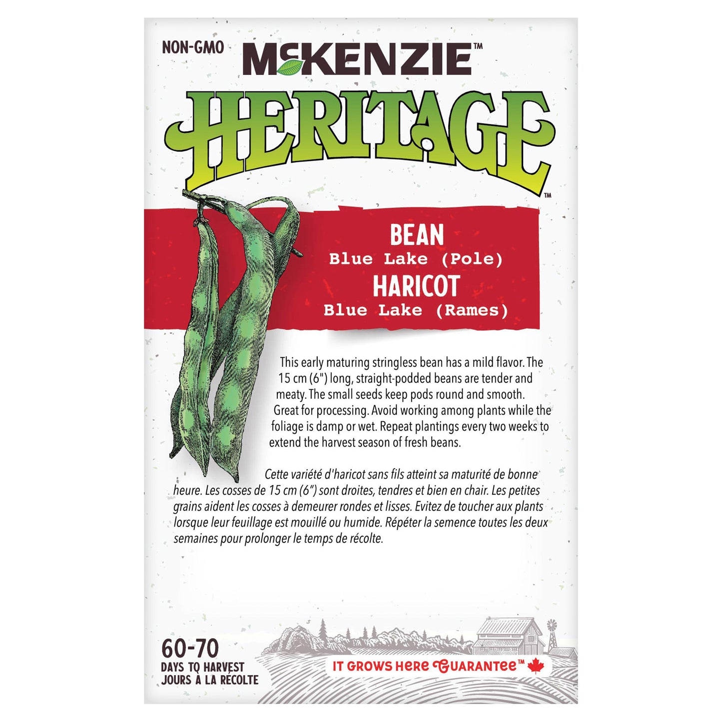 Bean Seeds, Blue Lake Pole Bulk Pack