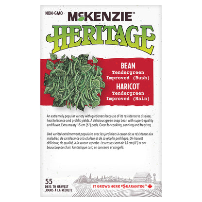 Bean Seeds, Tendergreen Improved Bush Bulk Pack