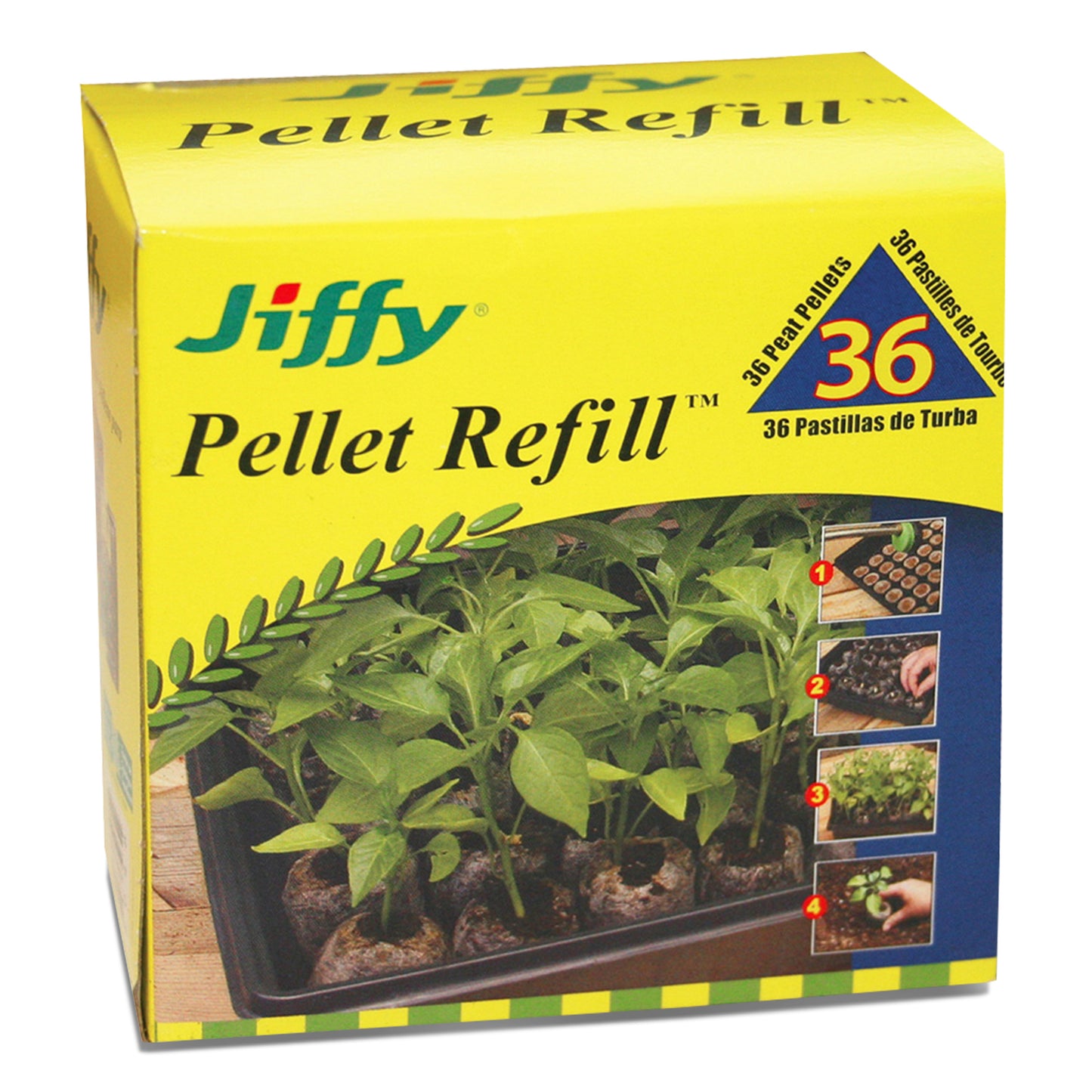 Jiffy 36mm Expanding Peat Pellet Refills, 36 Pack - Pack of 5 boxes