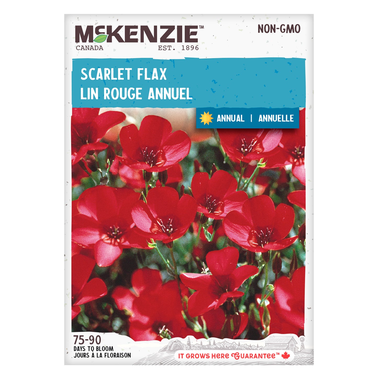 Mckenzie brand scarlet flax seed packet