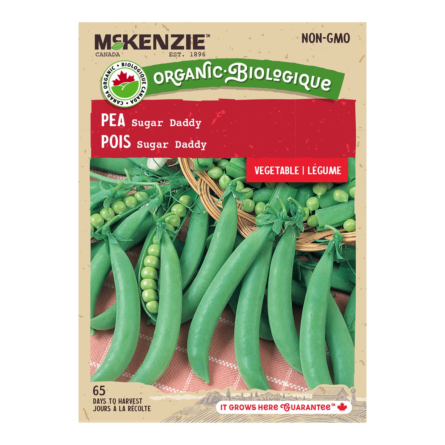 Pea, Sugar Daddy Organic Seeds