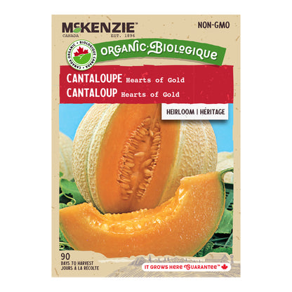 Organic Cantaloupe Seeds, Hearts of Gold