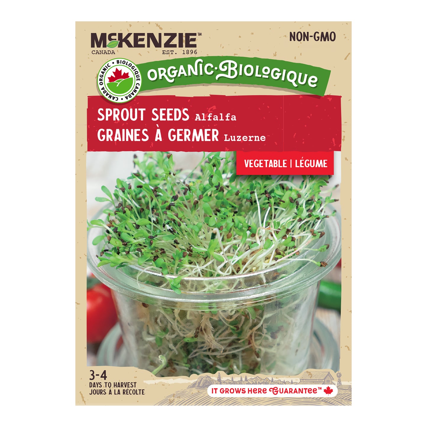 Organic Sprouts Alfalfa Seeds,