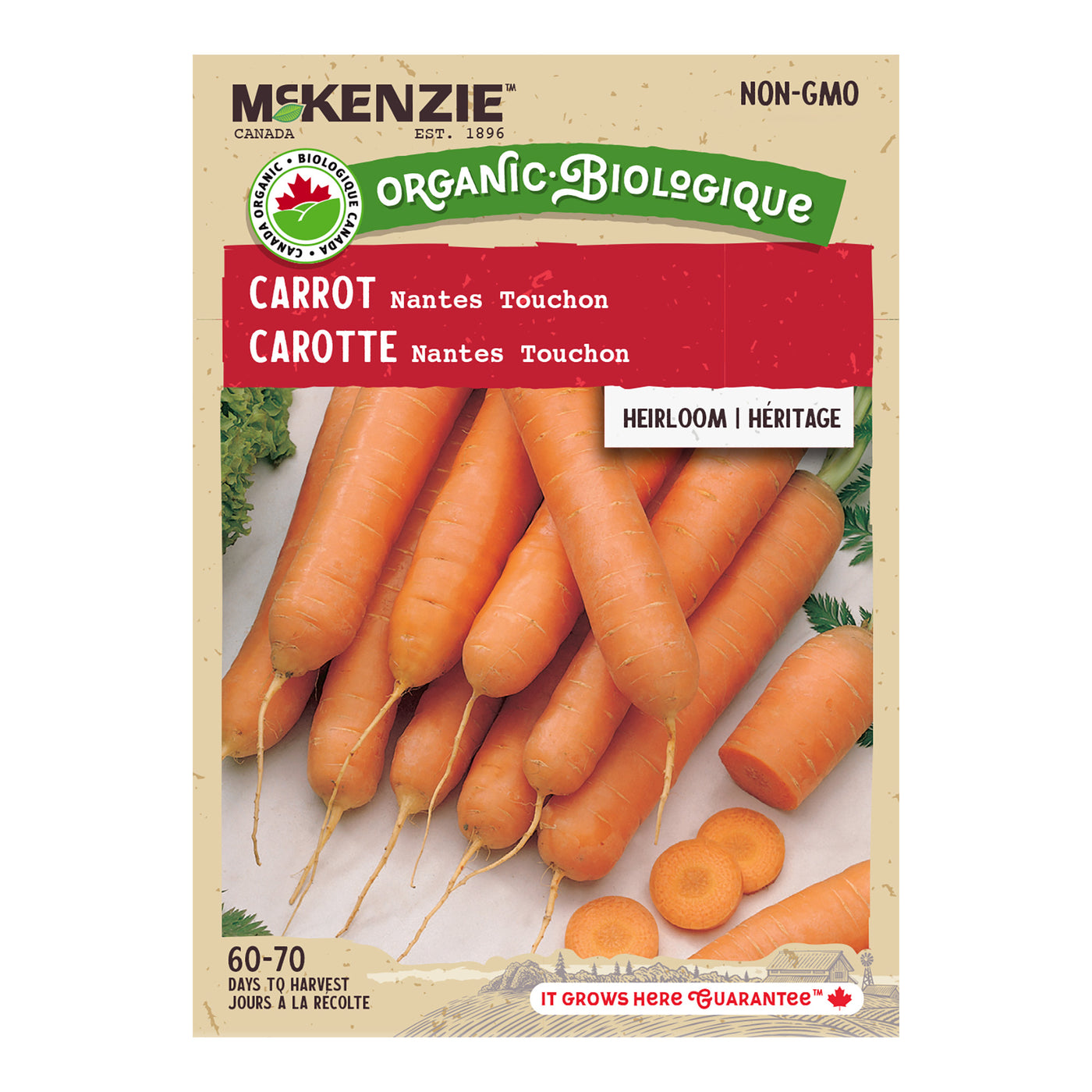Organic Carrot Seeds, Touchon McKenzie Seeds