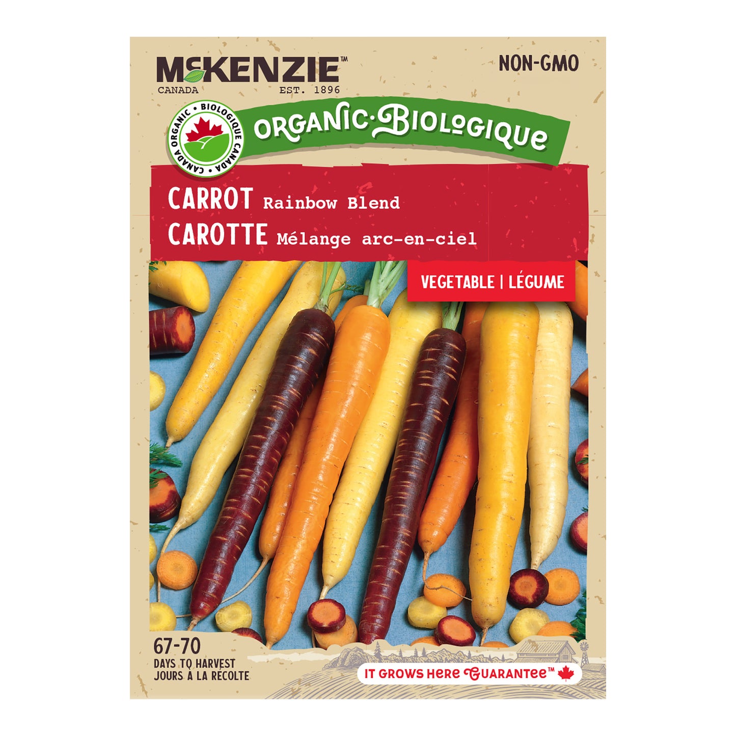 Organic Carrot Seeds, Rainbow Mix