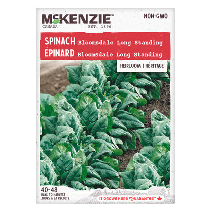 Spinach Seeds, Long Standing Bloomsdale