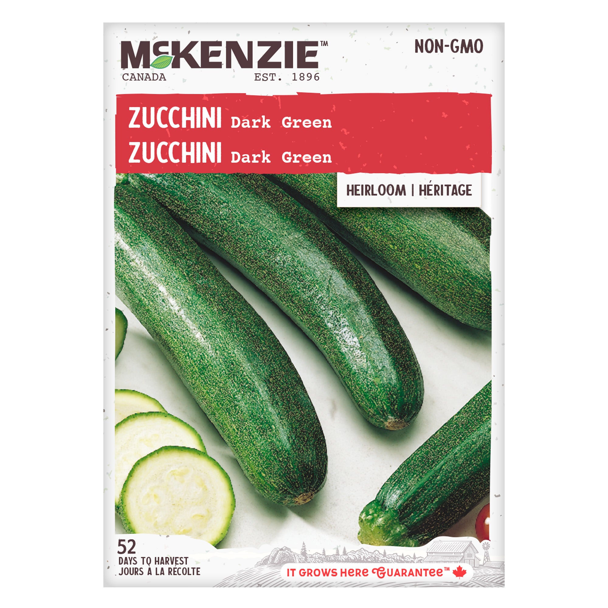 Zucchini, Dark Green Seeds