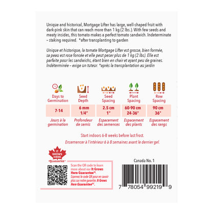 Tomato Seeds, Mortgage Lifter